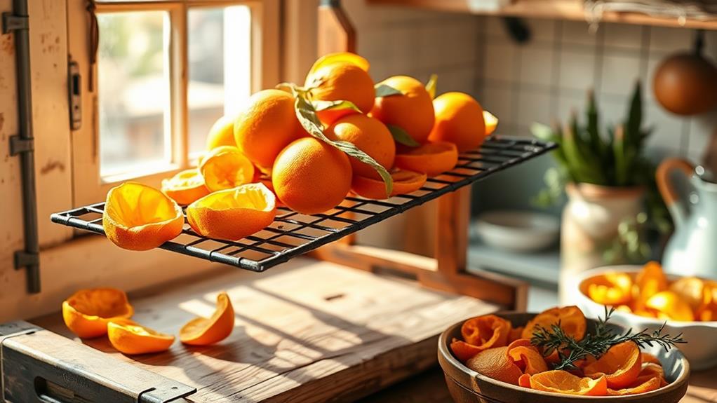 drying orange peels tips